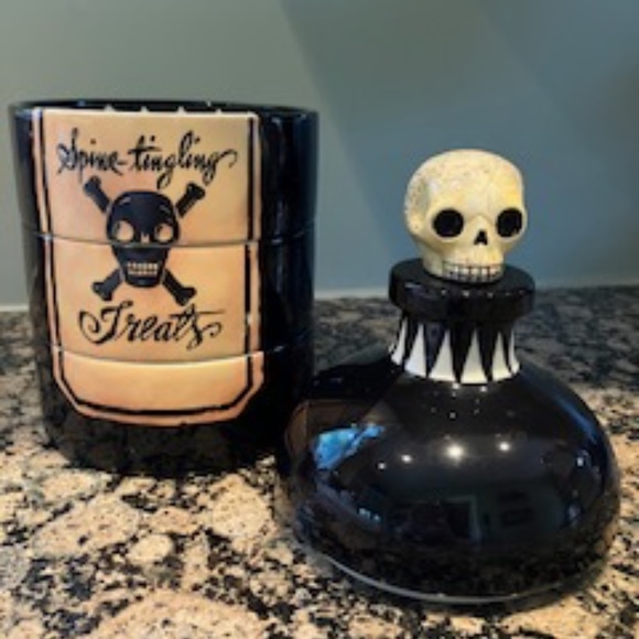 Dept56 Spine Tingling 5 Piece Treat Jar Snack Trays RETIRED 56.35617 - Picture 2 of 4